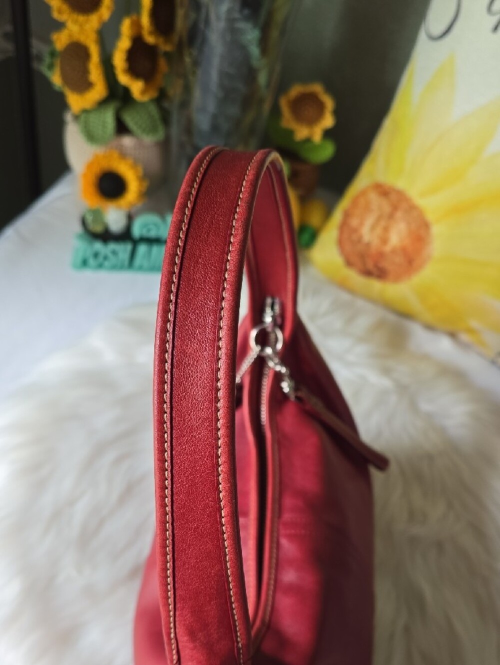 Coach Ergo Hobo Red Leather Shoulder Bag Y2k A04M-9219 - Picture 10 of 16